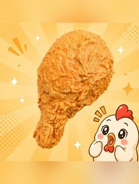JUMBO Fried Chicken Squishy – Stress Toy ☆ Giant Drumstick Squishy ☆ Gag Gift